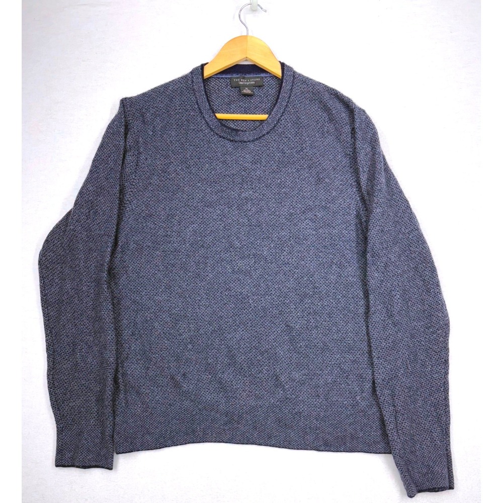 The Men's Store Bloomingdale's Mens  Navy Honeycomb Wool & Cashmere Sweater XL‎